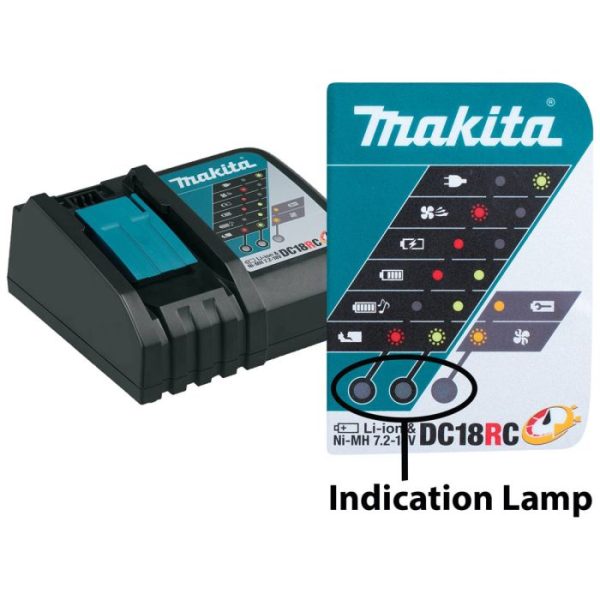 Makita DC18RC 18v LXT Li-Ion Fast Battery Charger 7.2 / 14.4 / 18v - Image 3